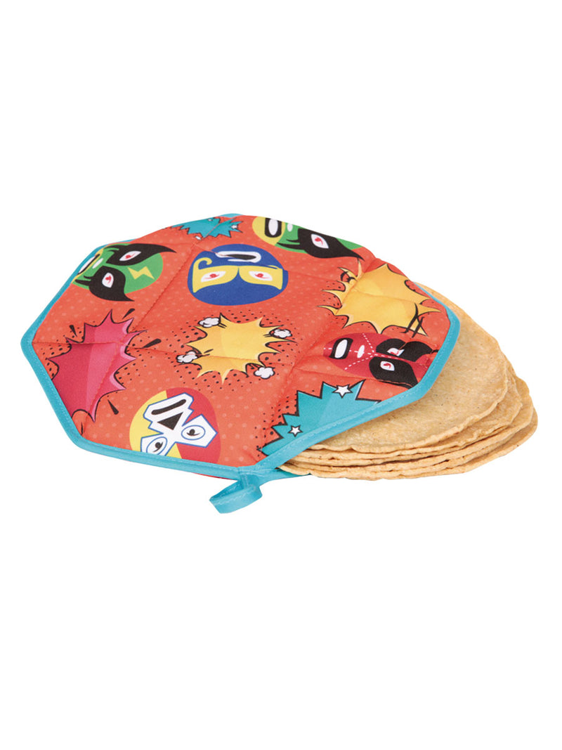 Mandil Lucha Libre Mexicana, Tortillero Y Guante Para Horno - Mexican Lucha Libre Apron, Tortilla Warmer and Oven Mitt